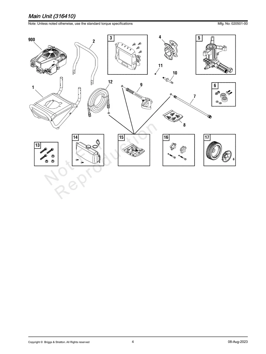 BRIGGS AND STRATTON, 020501-00, IPL.4